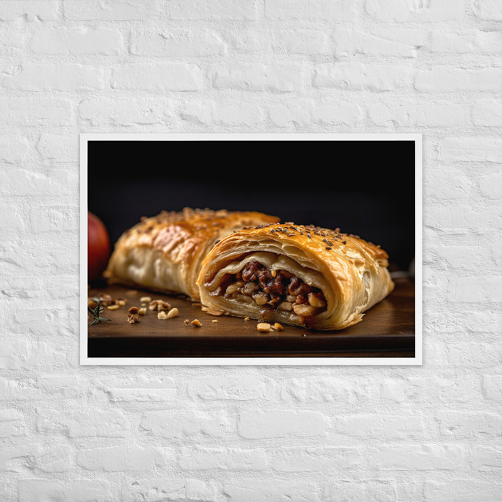 Pork and Apple Sausage Roll Framed poster 🤤 from Yumify.AI