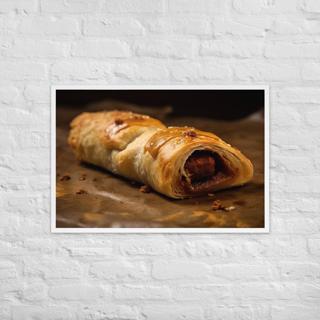 Moroccan Spiced Sausage Roll Framed poster 🤤 from Yumify.AI