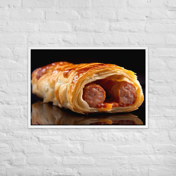 Classic Sausage Roll Framed poster 🤤 from Yumify.AI