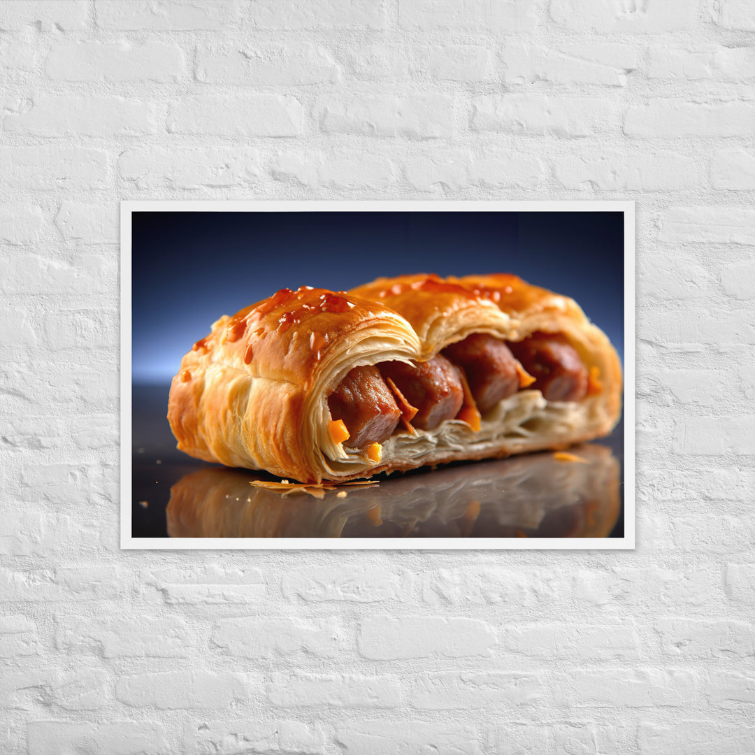 Classic Sausage Roll Framed poster 🤤 from Yumify.AI