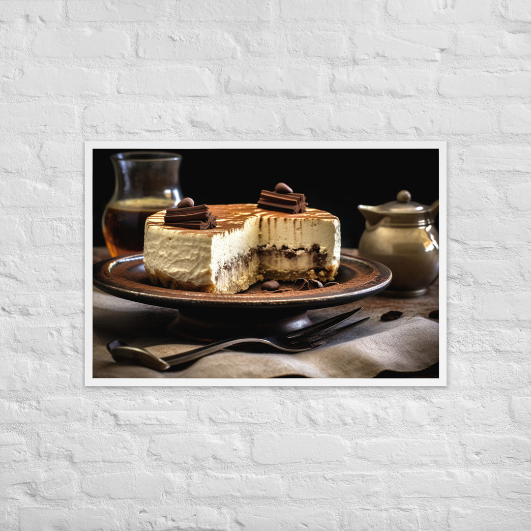 Tiramisu Cheesecake Framed poster 🤤 from Yumify.AI