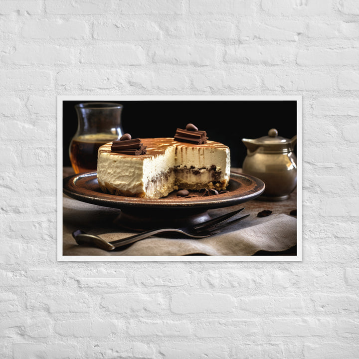 Tiramisu Cheesecake Framed poster 🤤 from Yumify.AI