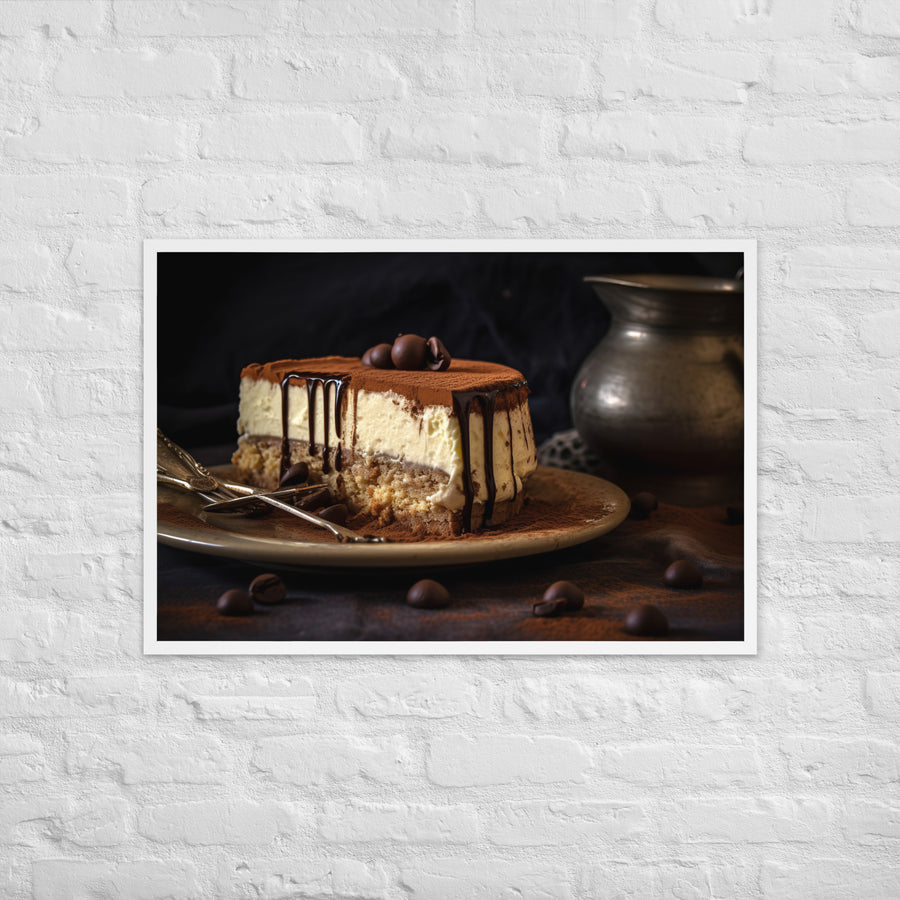 Tiramisu Cheesecake Framed poster 🤤 from Yumify.AI