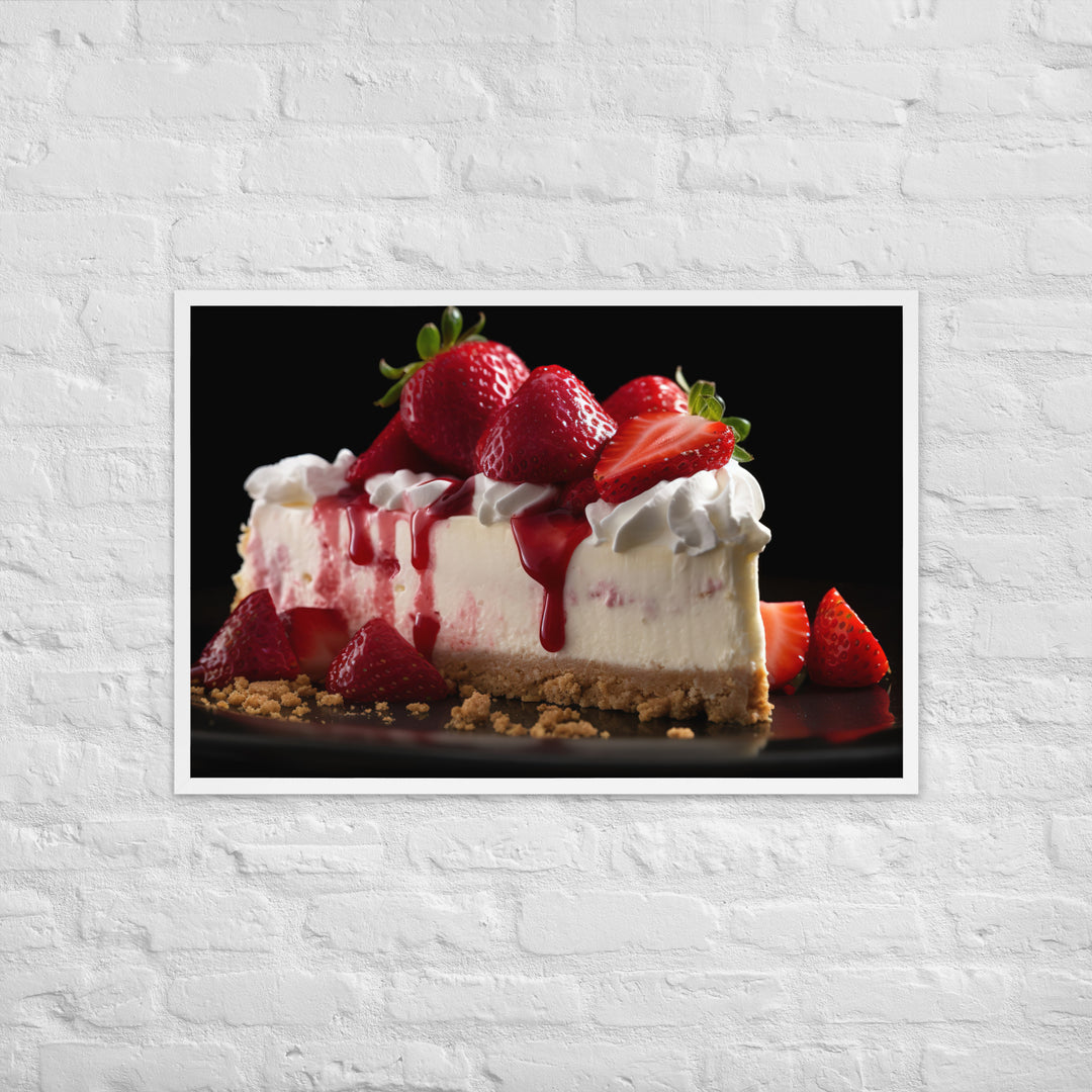 Strawberry Cheesecake Framed poster 🤤 from Yumify.AI