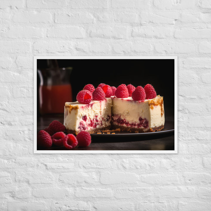 Raspberry Cheesecake Framed poster 🤤 from Yumify.AI