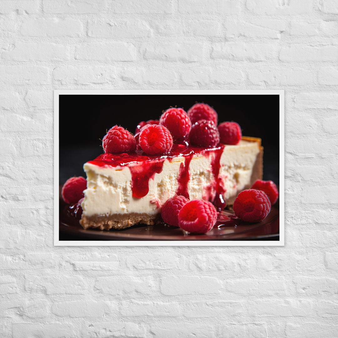 Raspberry Cheesecake Framed poster 🤤 from Yumify.AI