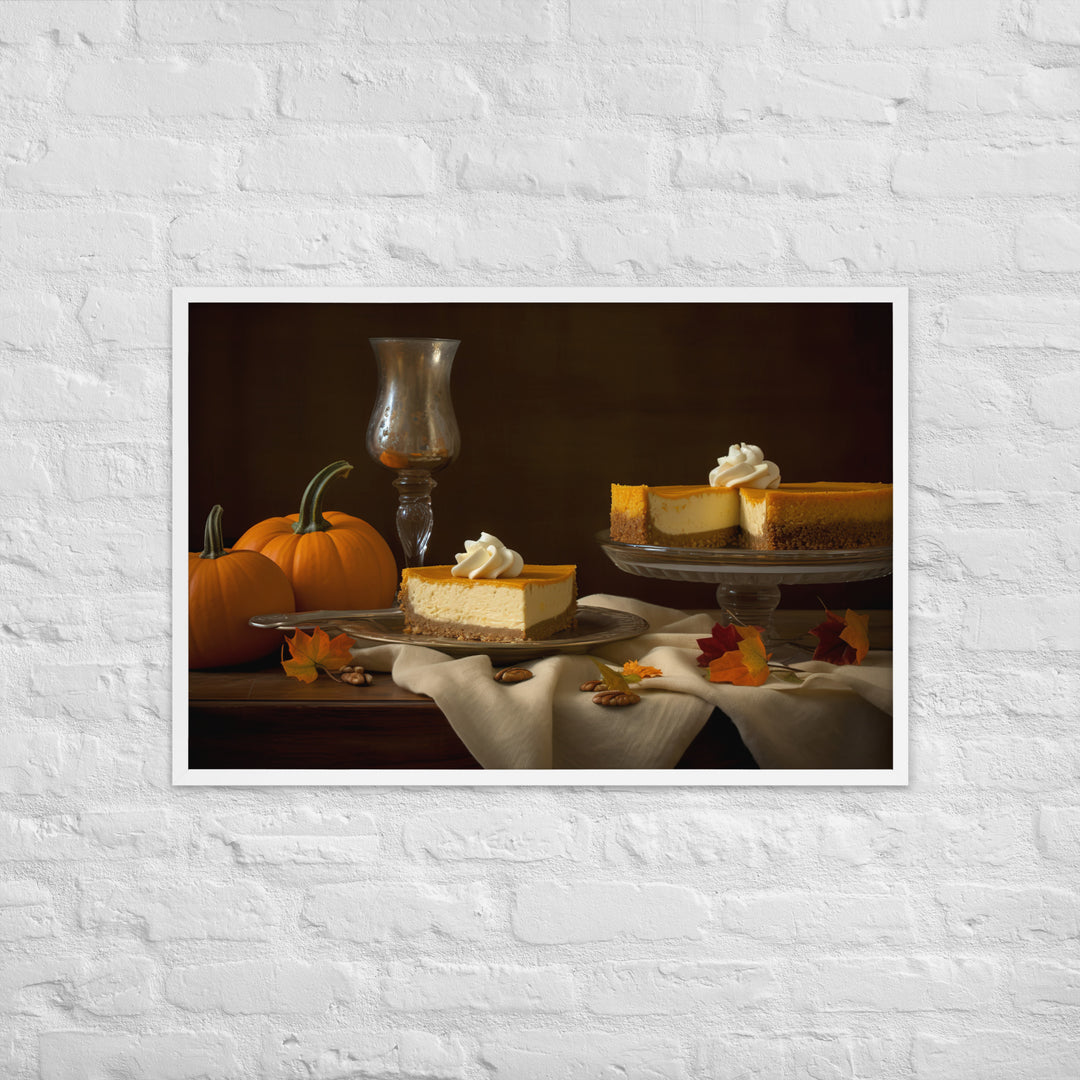 Pumpkin Cheesecake Framed poster 🤤 from Yumify.AI