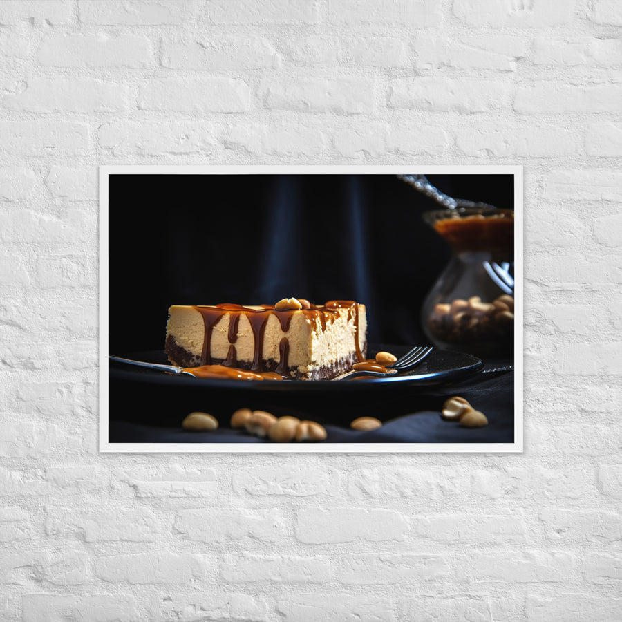 Peanut Butter Cheesecake Framed poster 🤤 from Yumify.AI