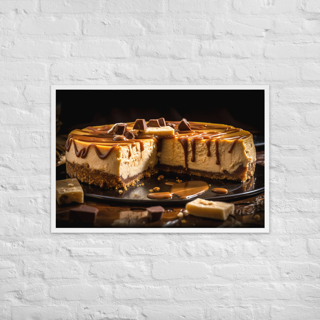 Peanut Butter Cheesecake Framed poster 🤤 from Yumify.AI