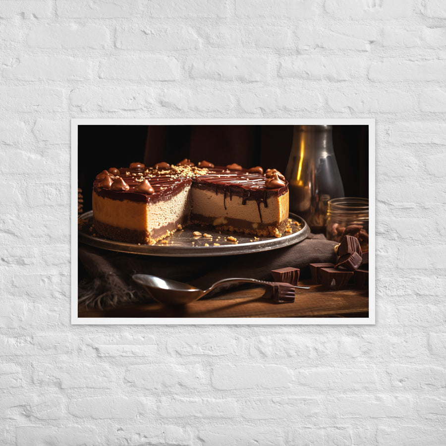 Nutella Cheesecake Framed poster 🤤 from Yumify.AI