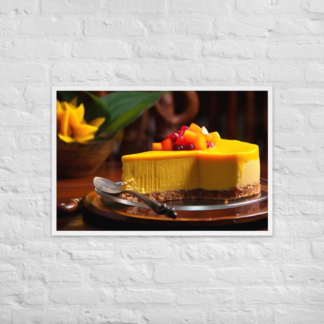 Mango Cheesecake Framed poster 🤤 from Yumify.AI