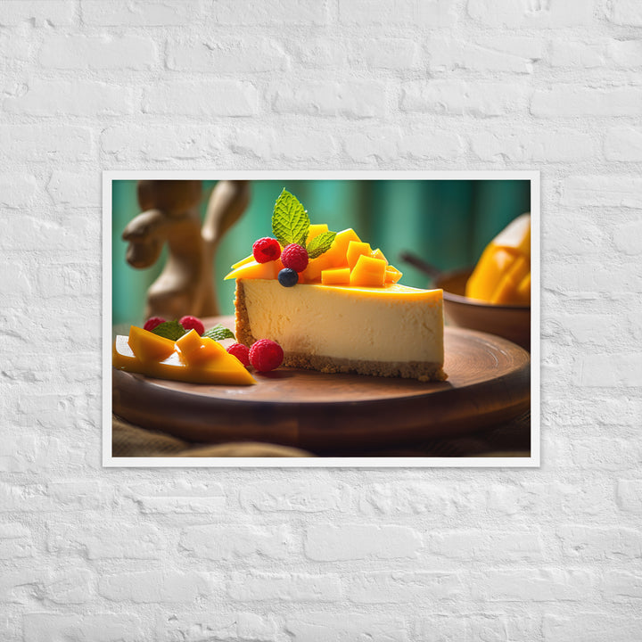 Mango Cheesecake Framed poster 🤤 from Yumify.AI