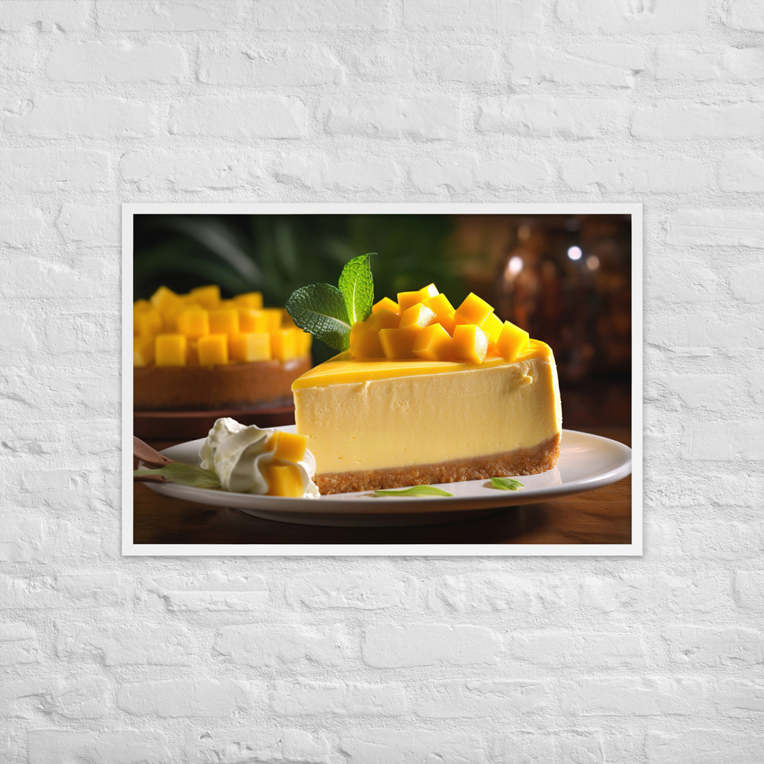 Mango Cheesecake Framed poster 🤤 from Yumify.AI