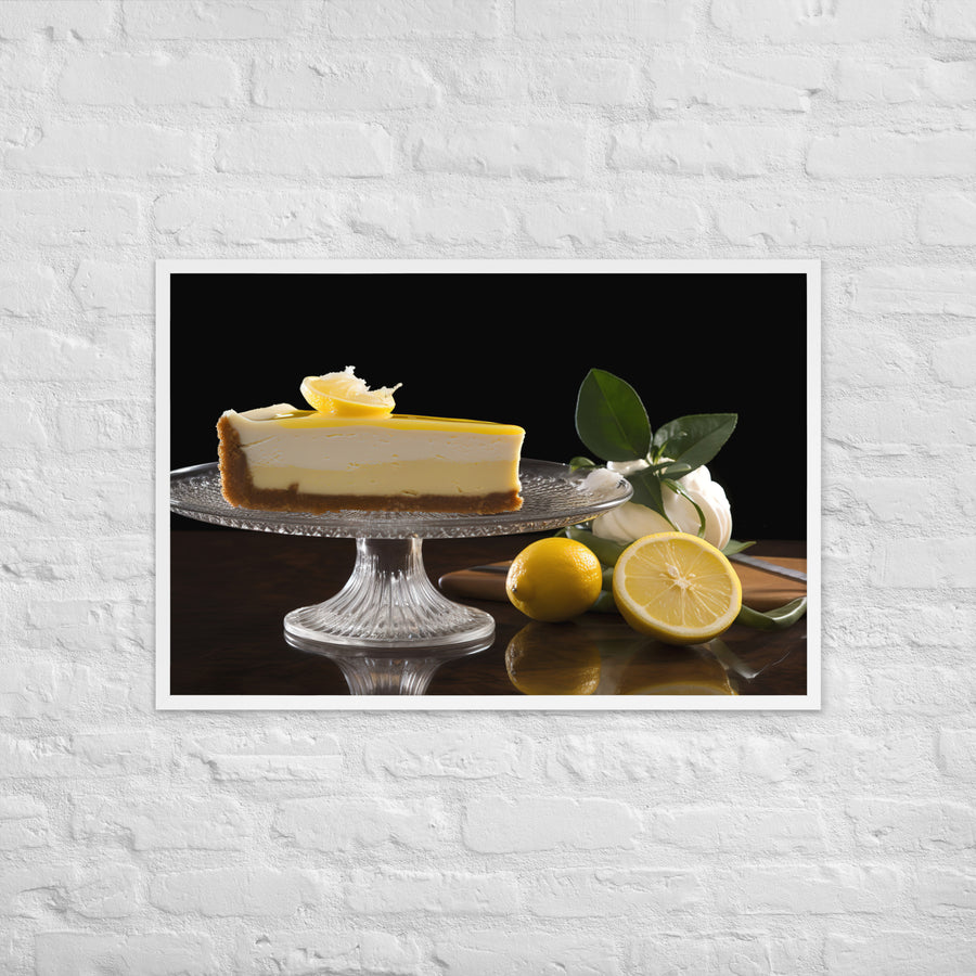 Lemon Cheesecake Framed poster 🤤 from Yumify.AI