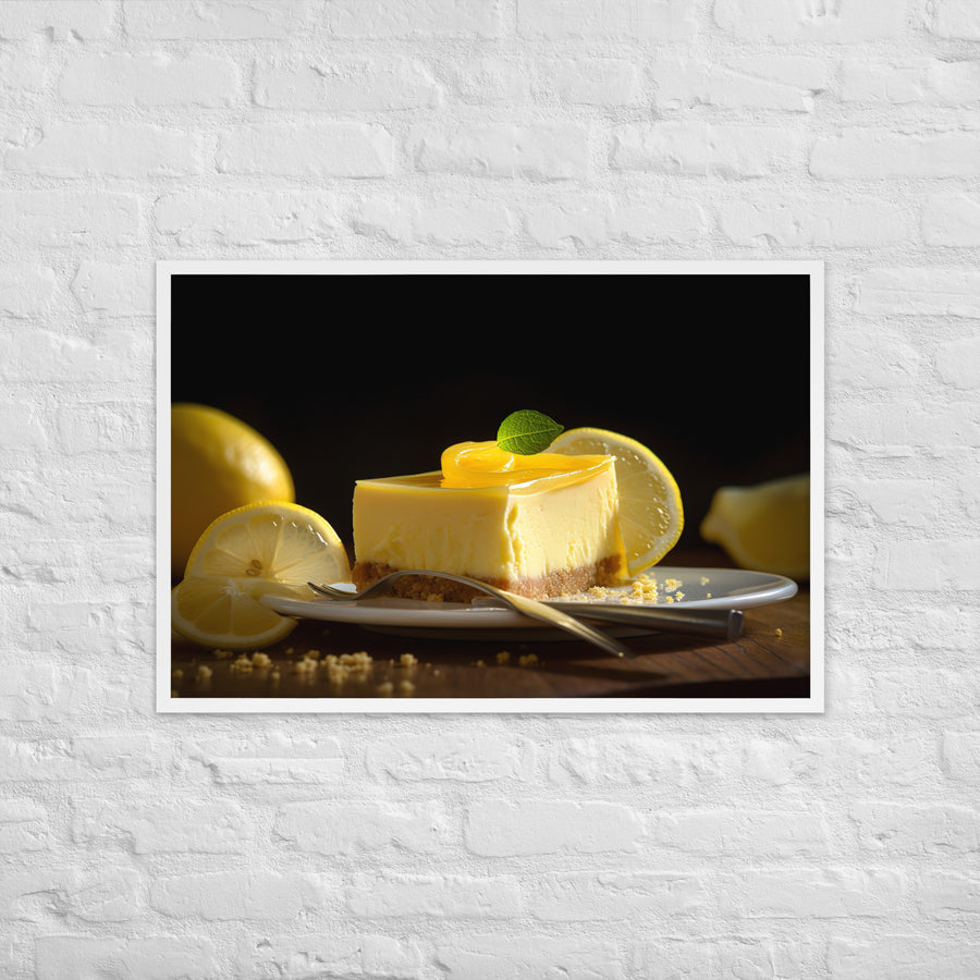 Lemon Cheesecake Framed poster 🤤 from Yumify.AI