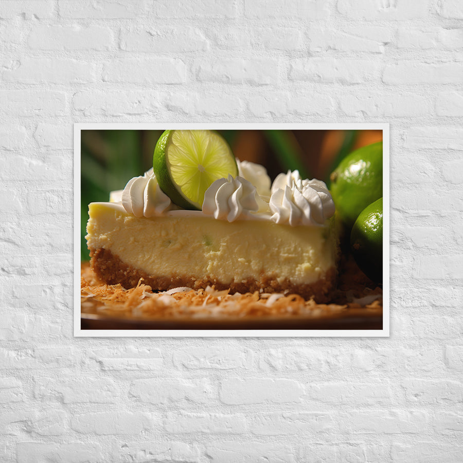 Key Lime Cheesecake Framed poster 🤤 from Yumify.AI