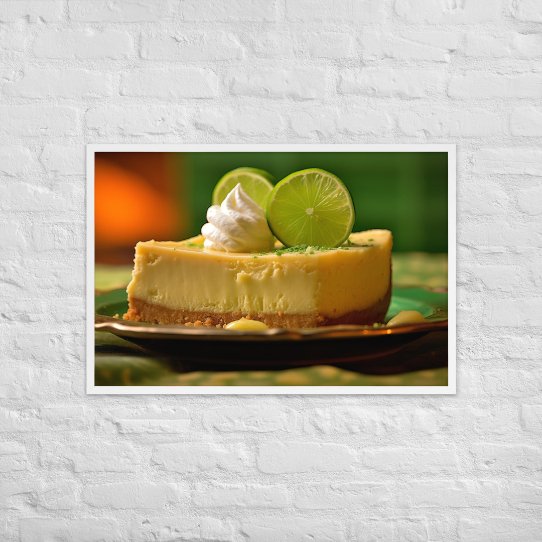 Key Lime Cheesecake Framed poster 🤤 from Yumify.AI