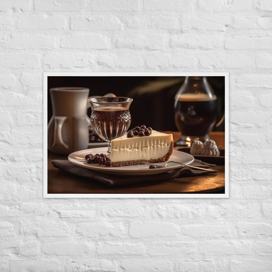 Coffee Cheesecake Framed poster 🤤 from Yumify.AI