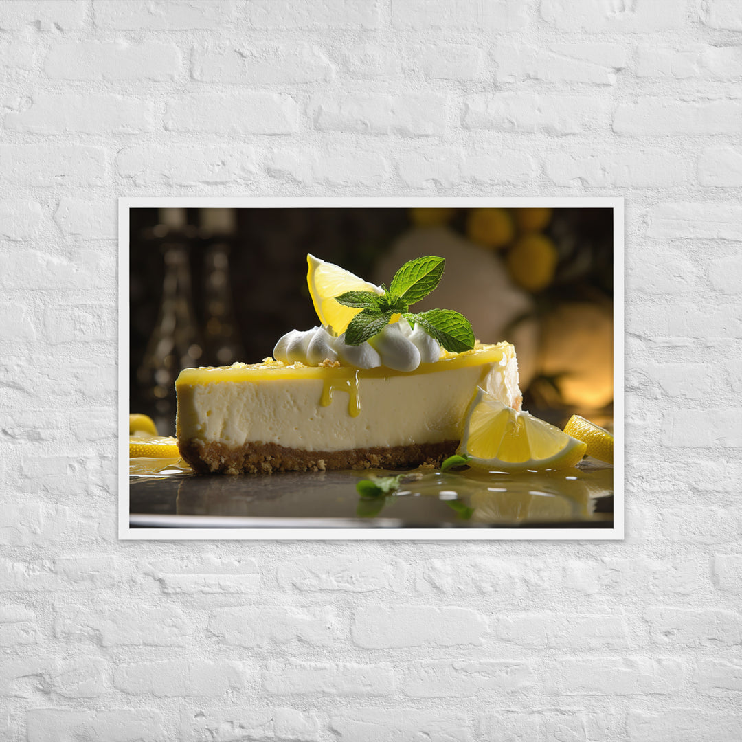 Lemon Cheesecake Framed poster 🤤 from Yumify.AI