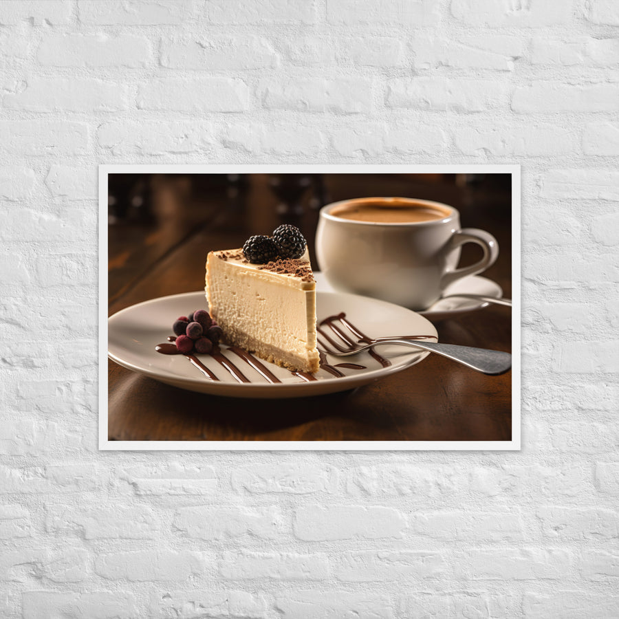 Coffee Cheesecake Framed poster 🤤 from Yumify.AI
