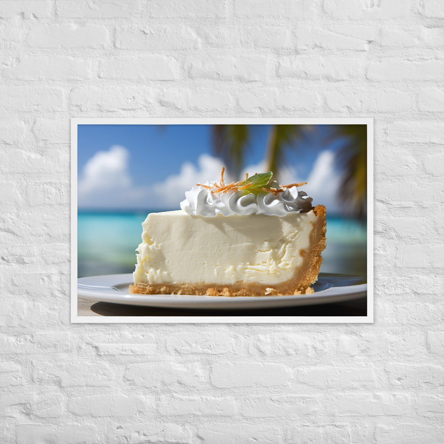 Coconut Cheesecake Framed poster 🤤 from Yumify.AI