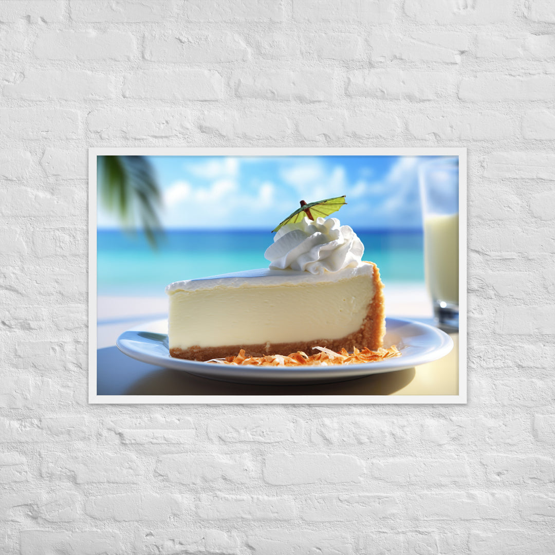 Coconut Cheesecake Framed poster 🤤 from Yumify.AI