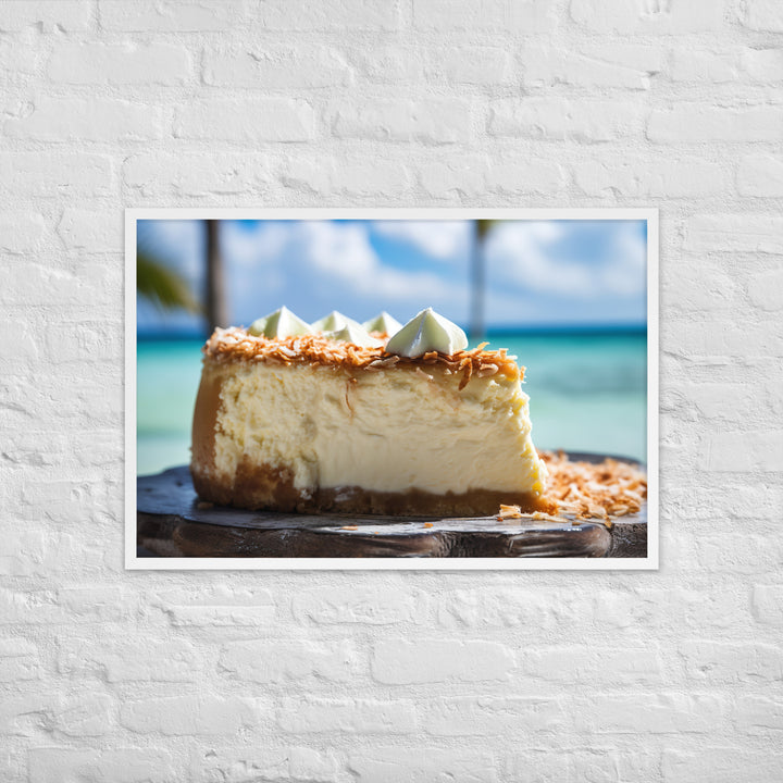 Coconut Cheesecake Framed poster 🤤 from Yumify.AI