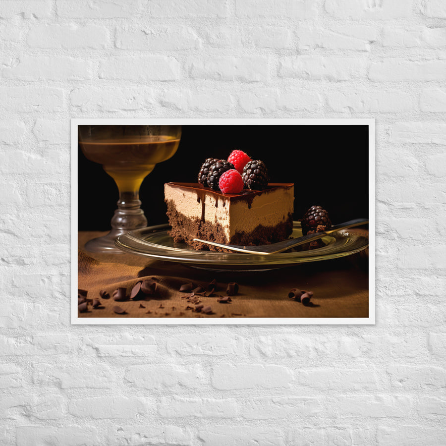 Chocolate Cheesecake Framed poster 🤤 from Yumify.AI