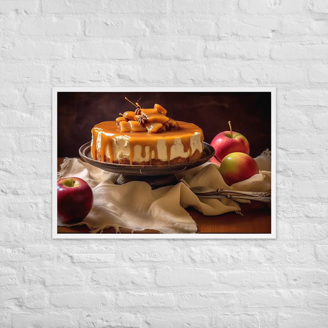 Caramel Apple Cheesecake Framed poster 🤤 from Yumify.AI