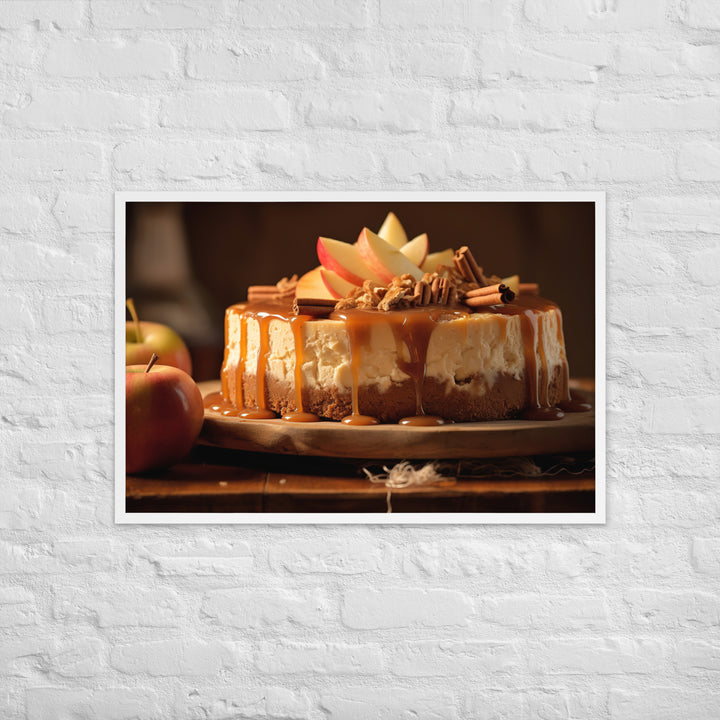 Caramel Apple Cheesecake Framed poster 🤤 from Yumify.AI