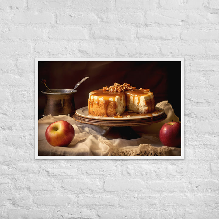 Caramel Apple Cheesecake Framed poster 🤤 from Yumify.AI