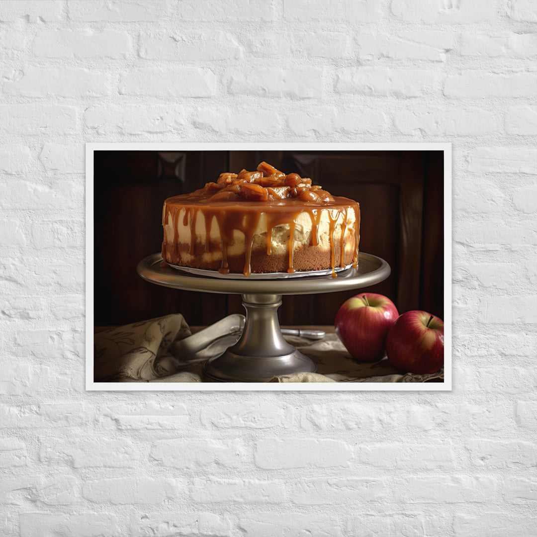 Caramel Apple Cheesecake Framed poster 🤤 from Yumify.AI