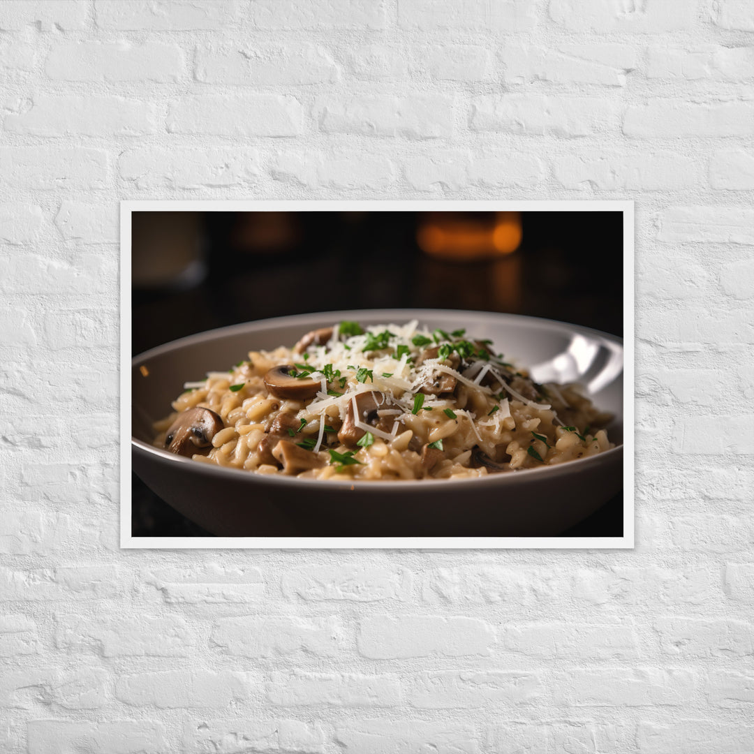 Sausage and Mushroom Risotto Framed poster 🤤 from Yumify.AI