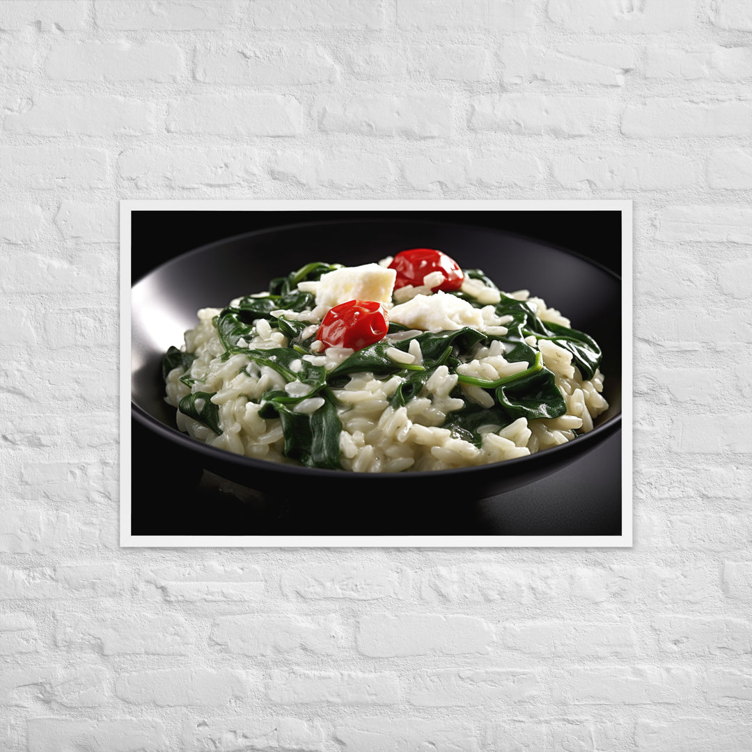 Spinach and Feta Risotto Framed poster 🤤 from Yumify.AI