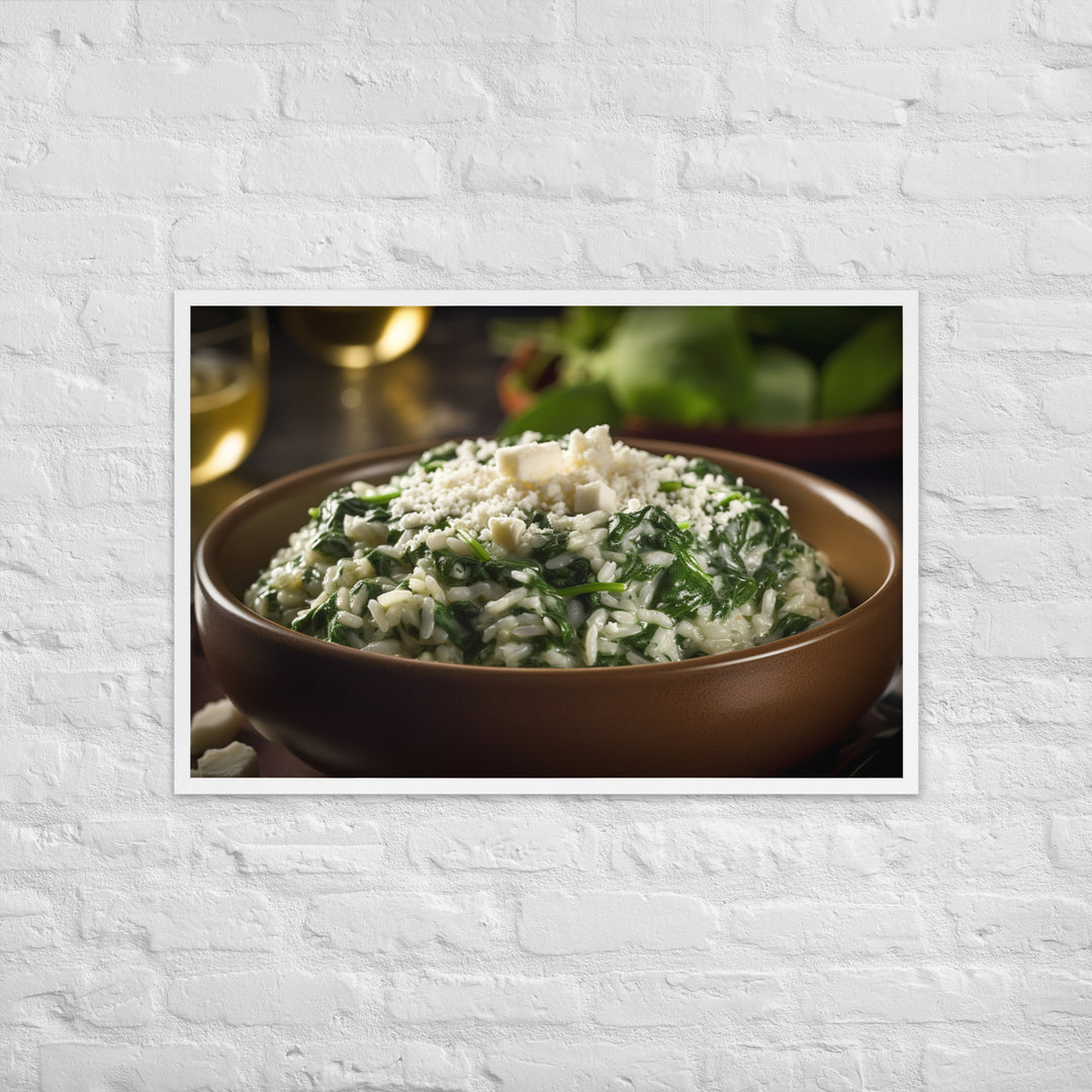 Spinach and Feta Risotto Framed poster 🤤 from Yumify.AI