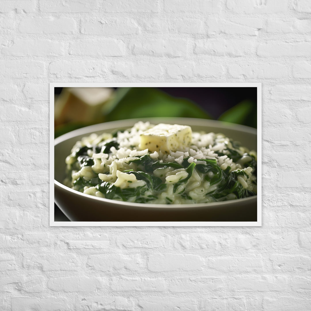 Spinach and Feta Risotto Framed poster 🤤 from Yumify.AI