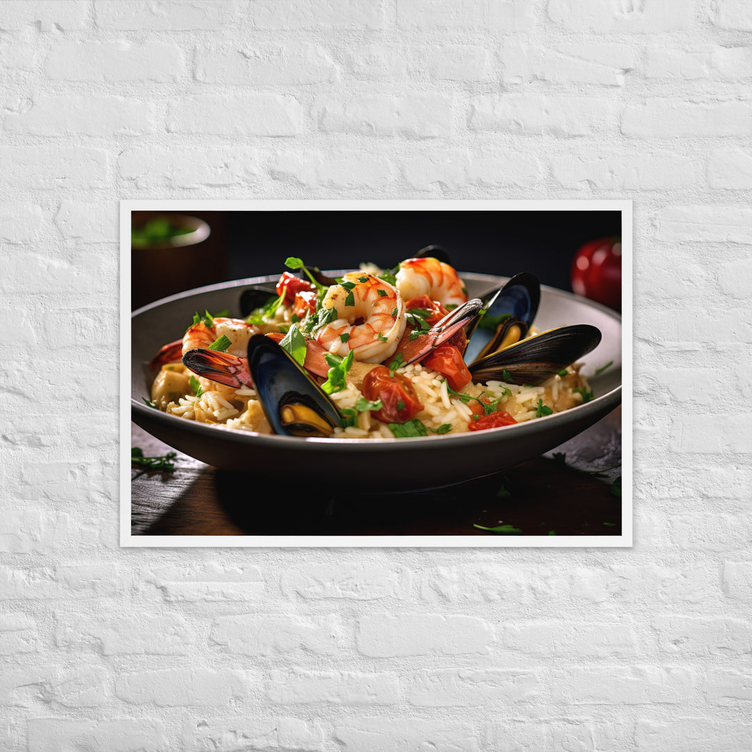 Seafood Risotto Framed poster 🤤 from Yumify.AI