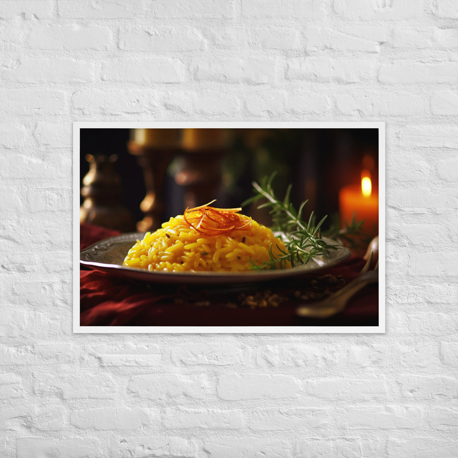 Saffron Risotto Framed poster 🤤 from Yumify.AI