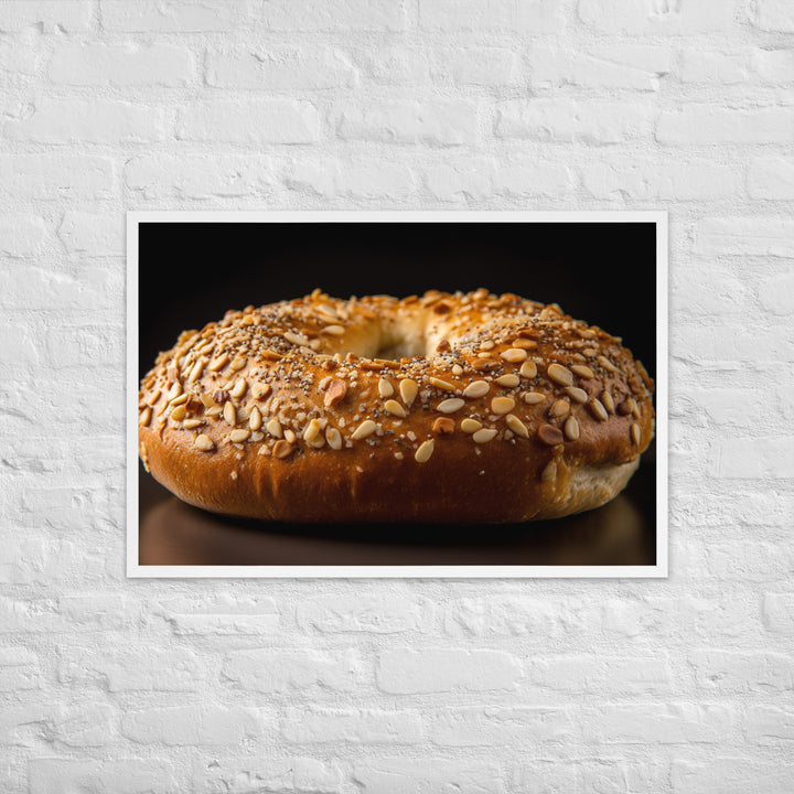 Whole Wheat Bagel Framed poster 🤤 from Yumify.AI