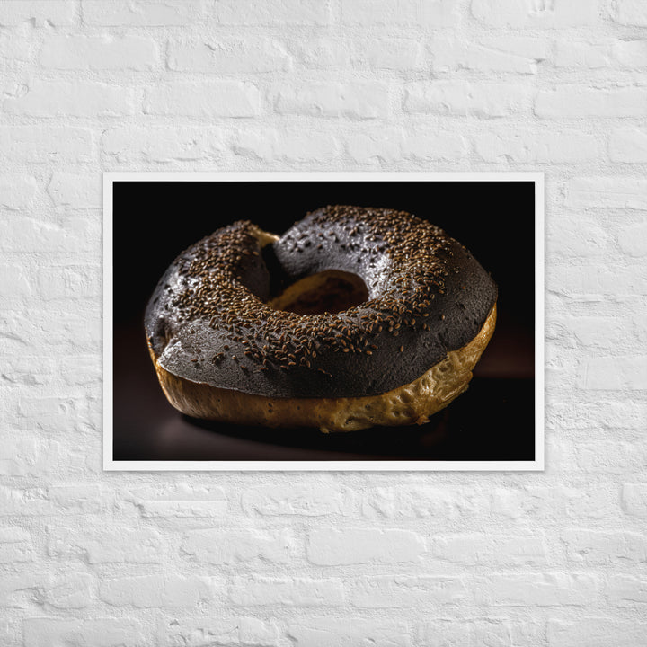 Pumpernickel Bagel Framed poster 🤤 from Yumify.AI