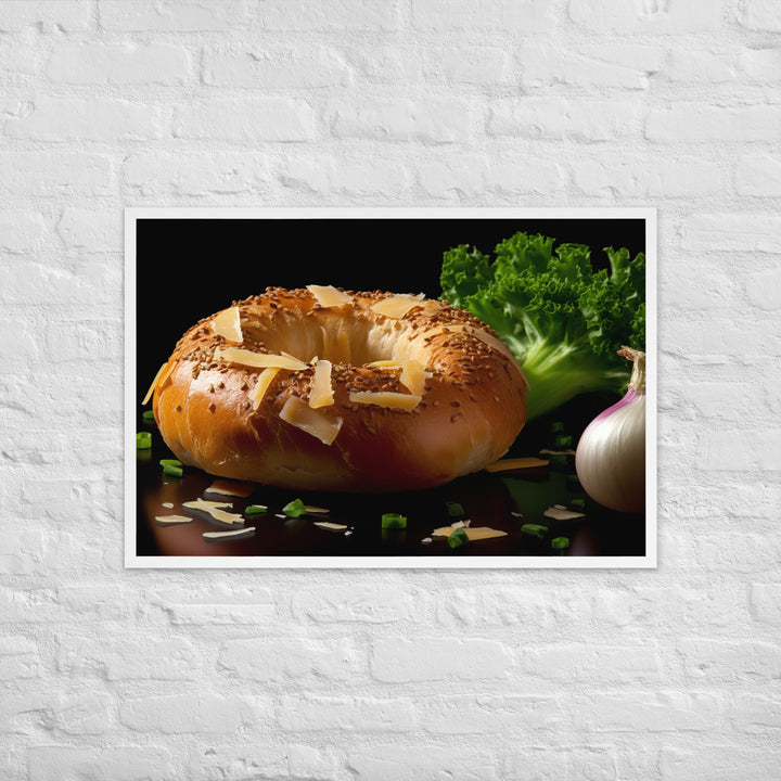 Onion Bagel Framed poster 🤤 from Yumify.AI