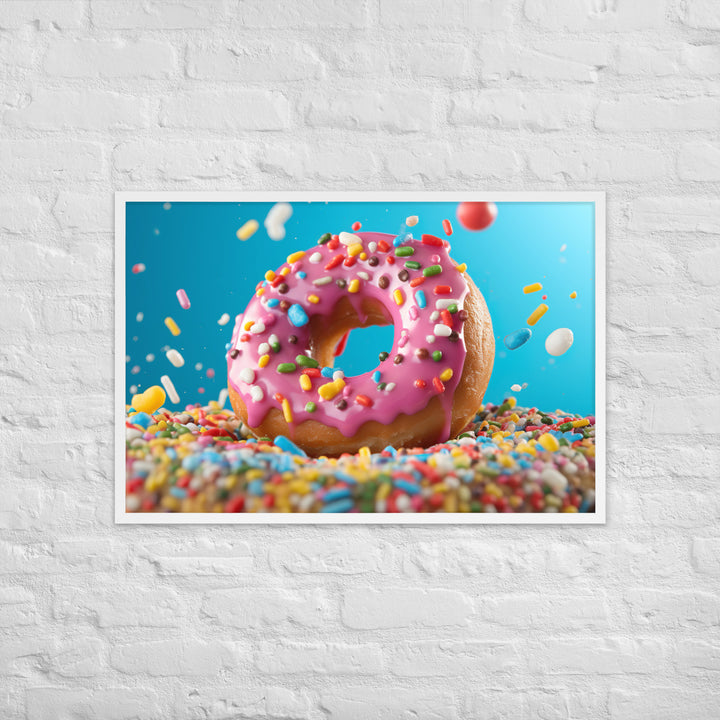 Sprinkle Donut Framed poster 🤤 from Yumify.AI