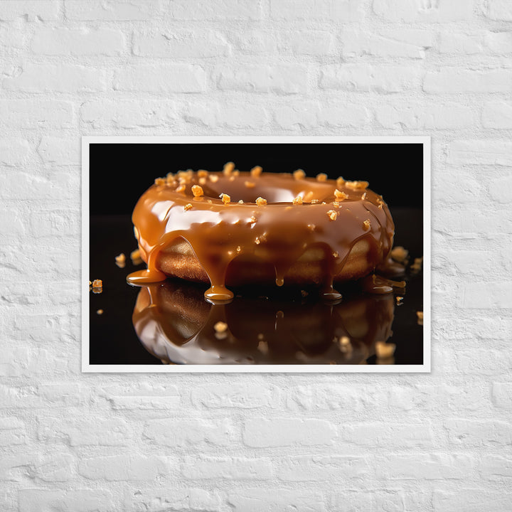 Salted Caramel Donut Framed poster 🤤 from Yumify.AI