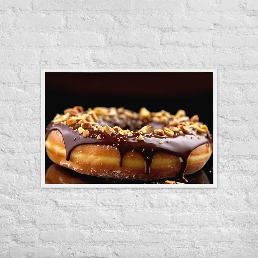 Nutella Filled Donut Framed poster 🤤 from Yumify.AI