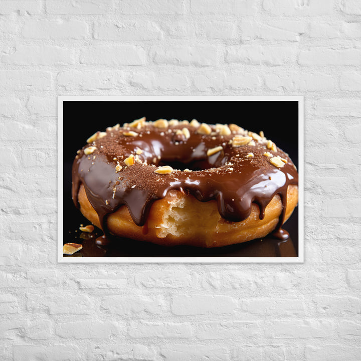 Nutella Filled Donut Framed poster 🤤 from Yumify.AI