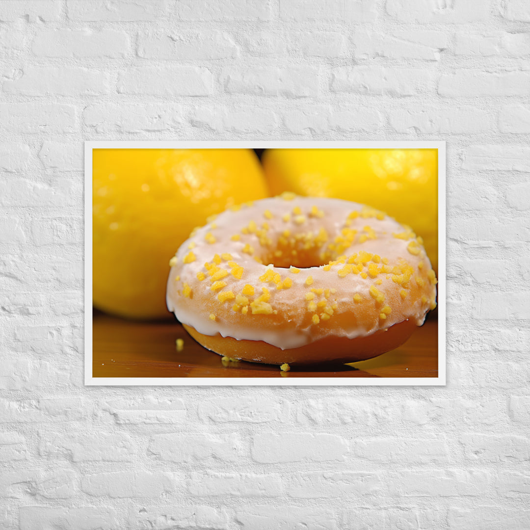 Lemon Filled Donut Framed poster 🤤 from Yumify.AI