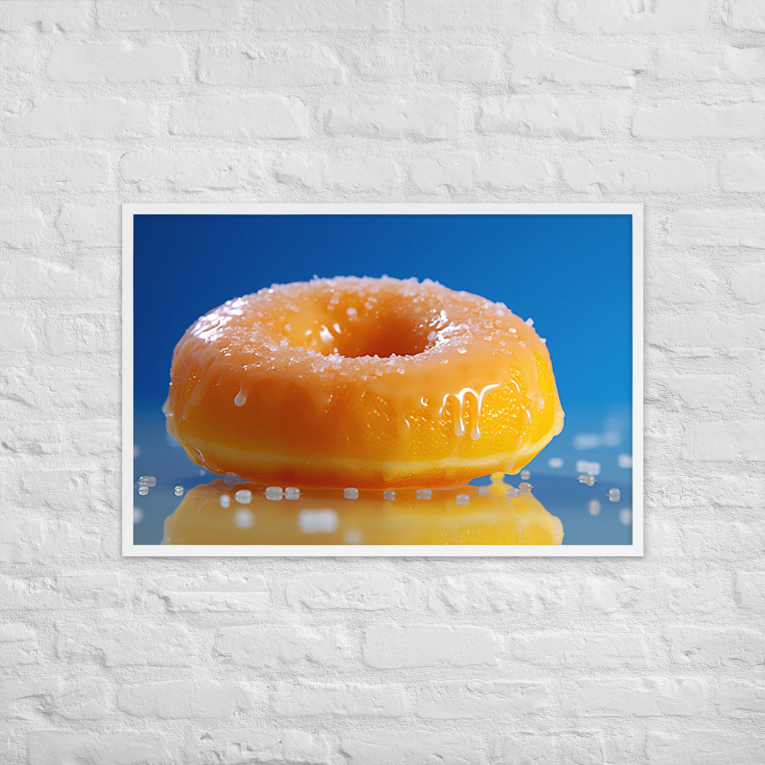 Lemon Filled Donut Framed poster 🤤 from Yumify.AI