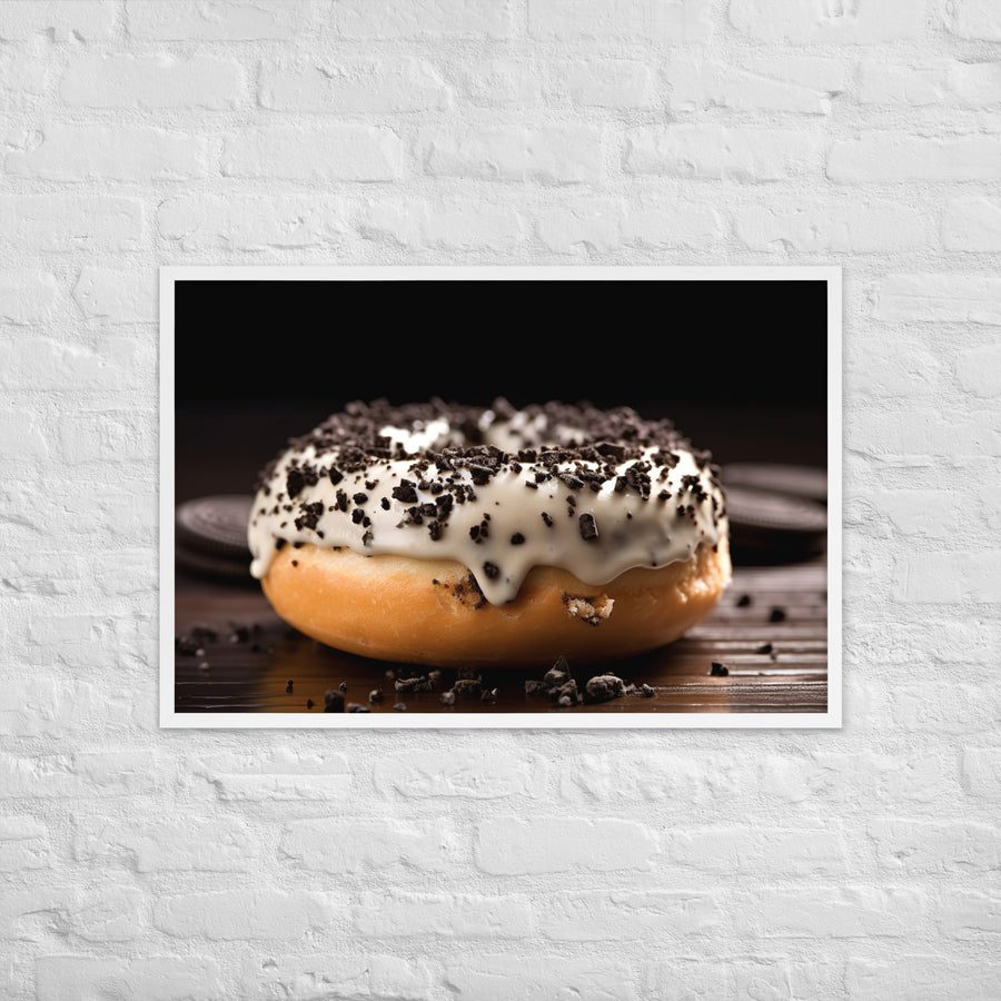 Cookies and Cream Donut Framed poster 🤤 from Yumify.AI