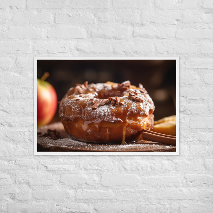 Apple Fritter Donut Framed poster 🤤 from Yumify.AI