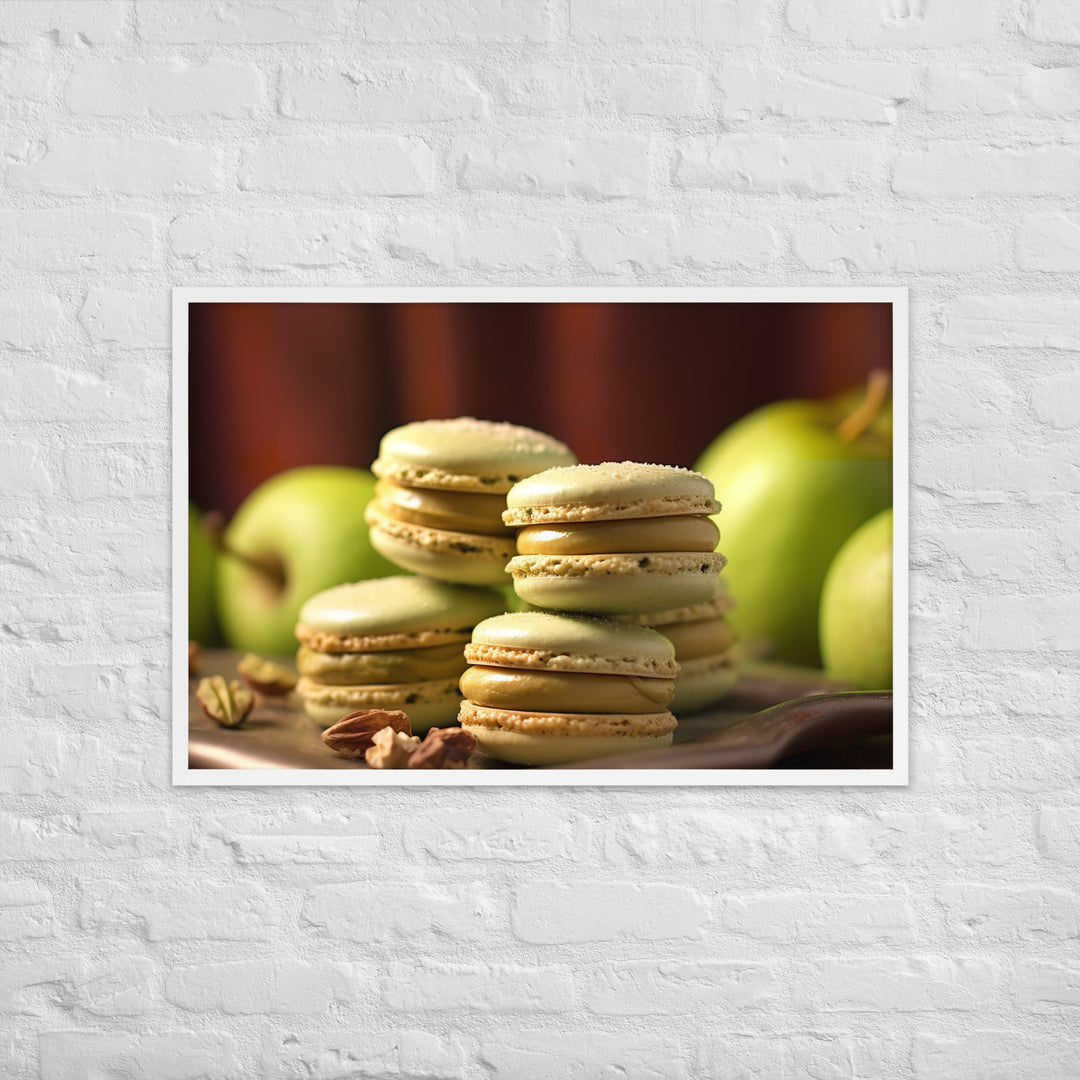 Pistachio Macarons Framed poster 🤤 from Yumify.AI